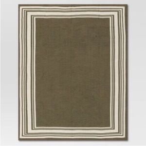 Studio McGee Green and Cream 50” x 60”  Throw Blanket